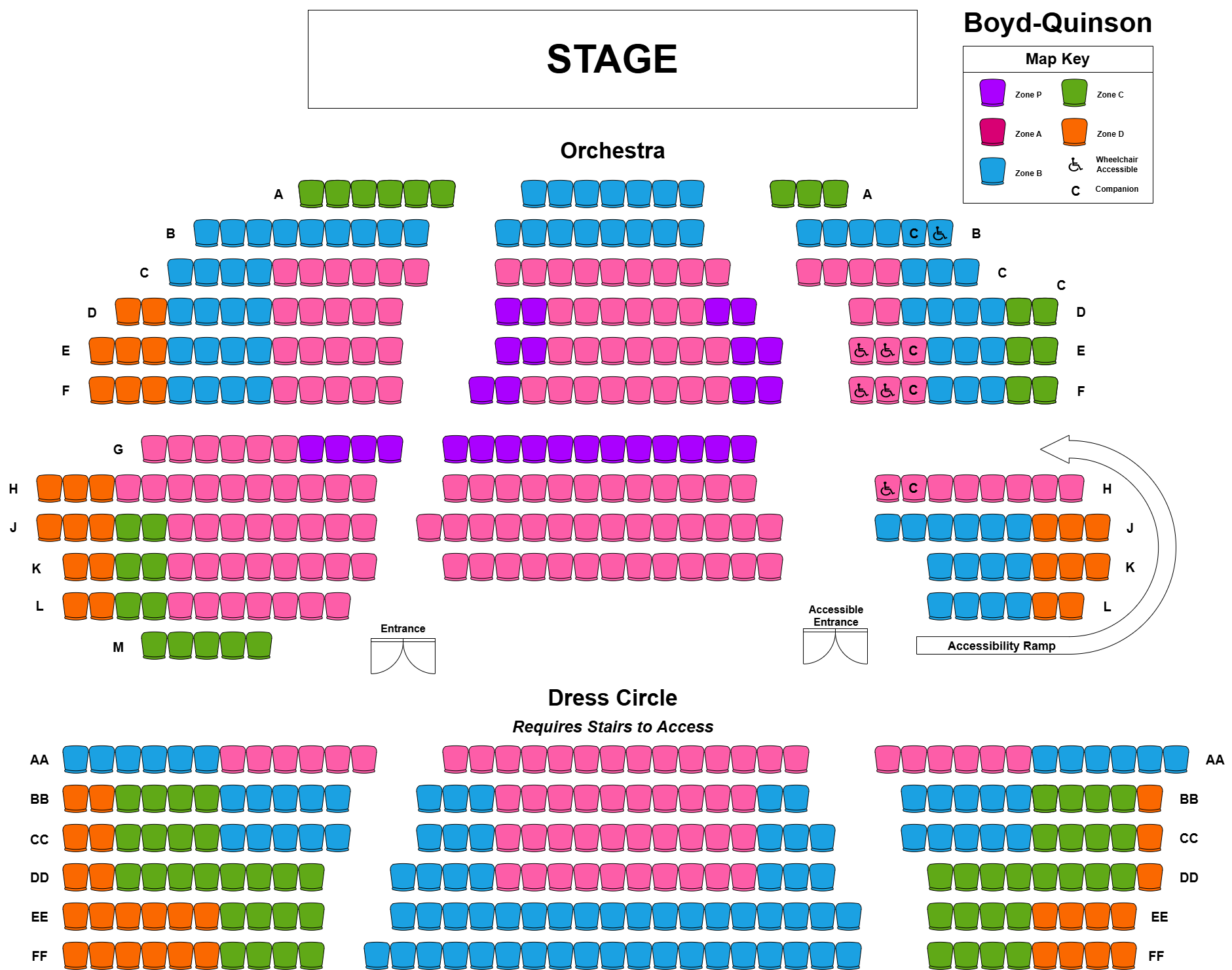 Boyd-Quinson Stage Seating Chart