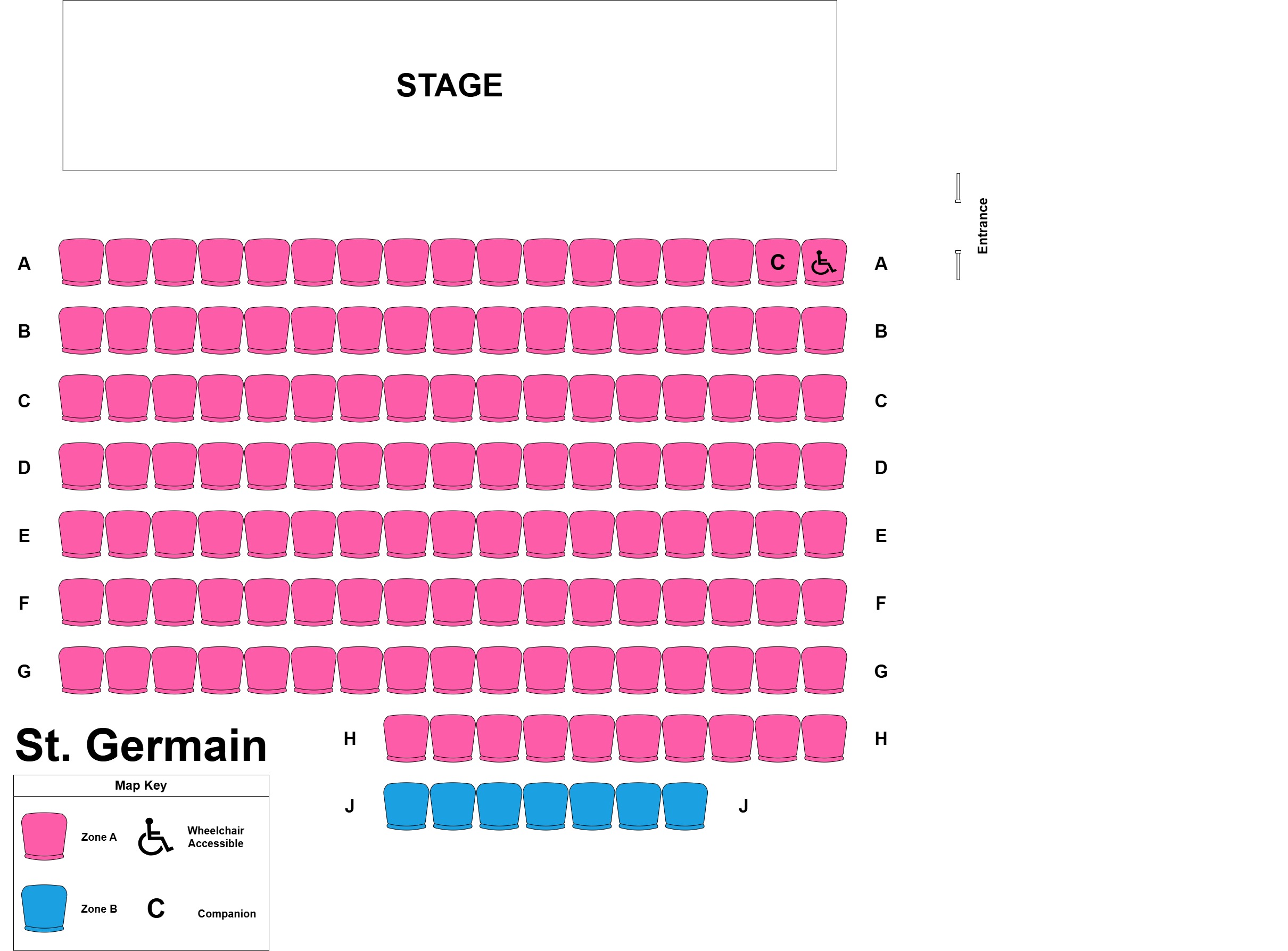 St. Germain Stage Seating Chart