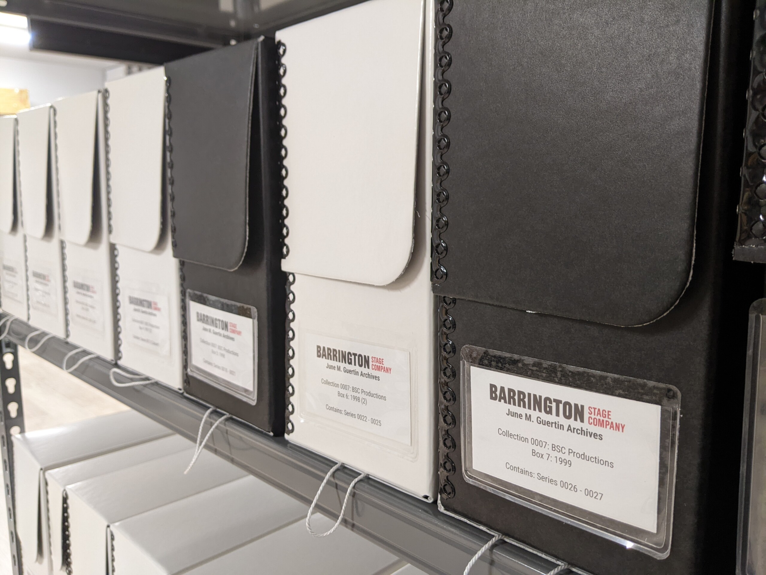 file storage boxes in the BSC archives