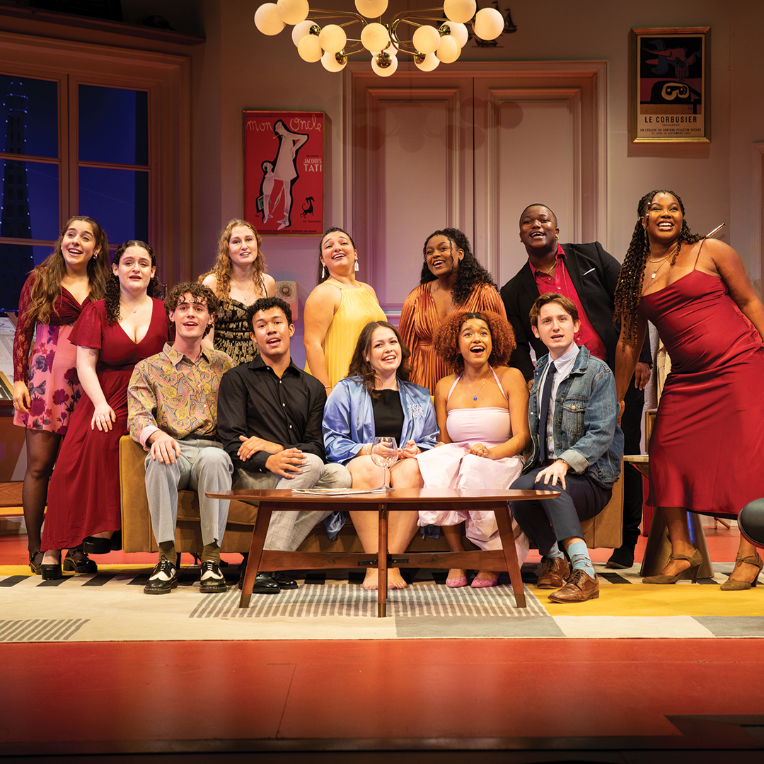 BSC_MTC_1x1 A group of young people grace the stage of BSC's production of Boeing, Boeing.